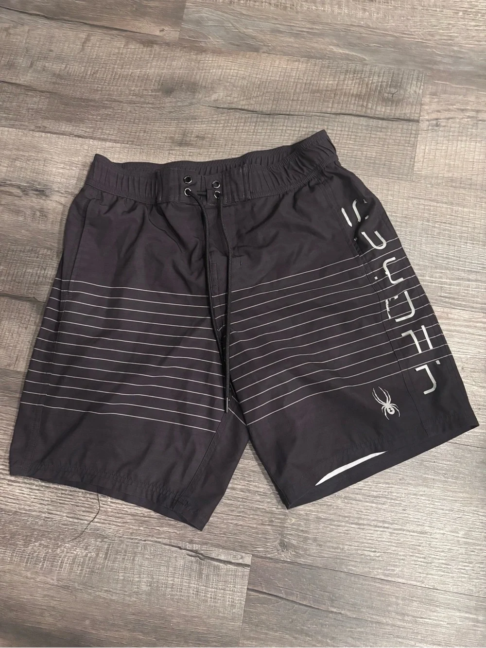 Spyder Black Swim/Board Shorts‎ with White Accents